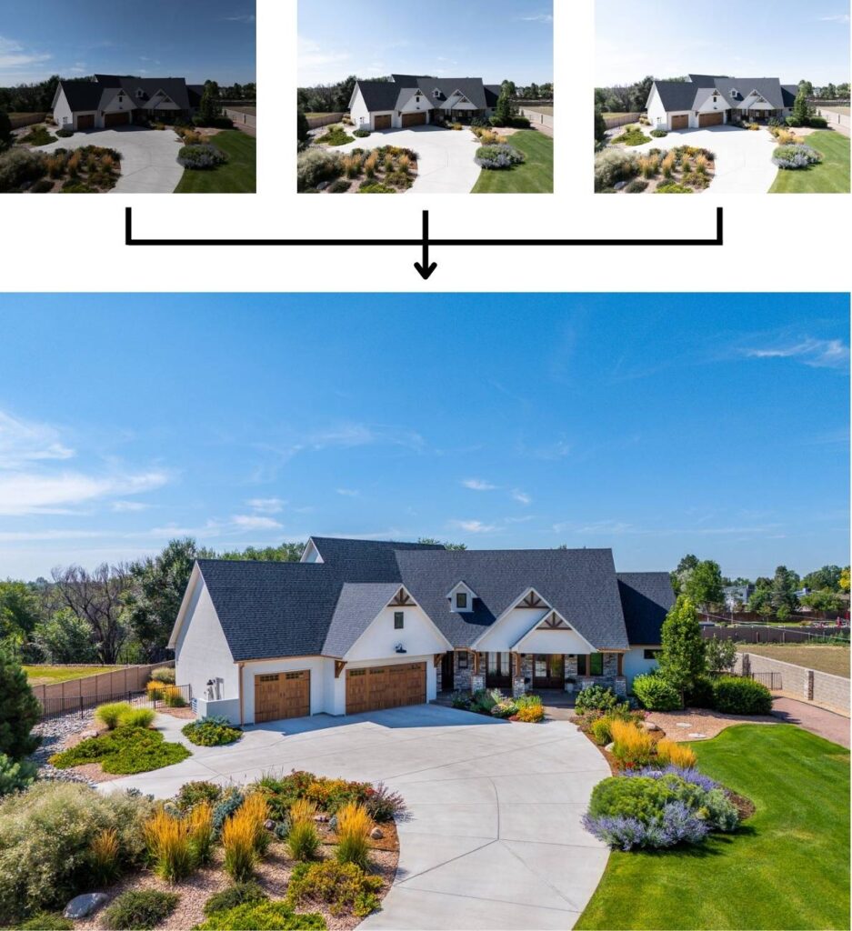 images combined to high dynamic image